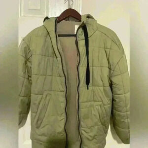 Avec Les Filles womens water resistant quilted hoodie jacket size xs